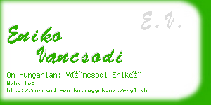 eniko vancsodi business card